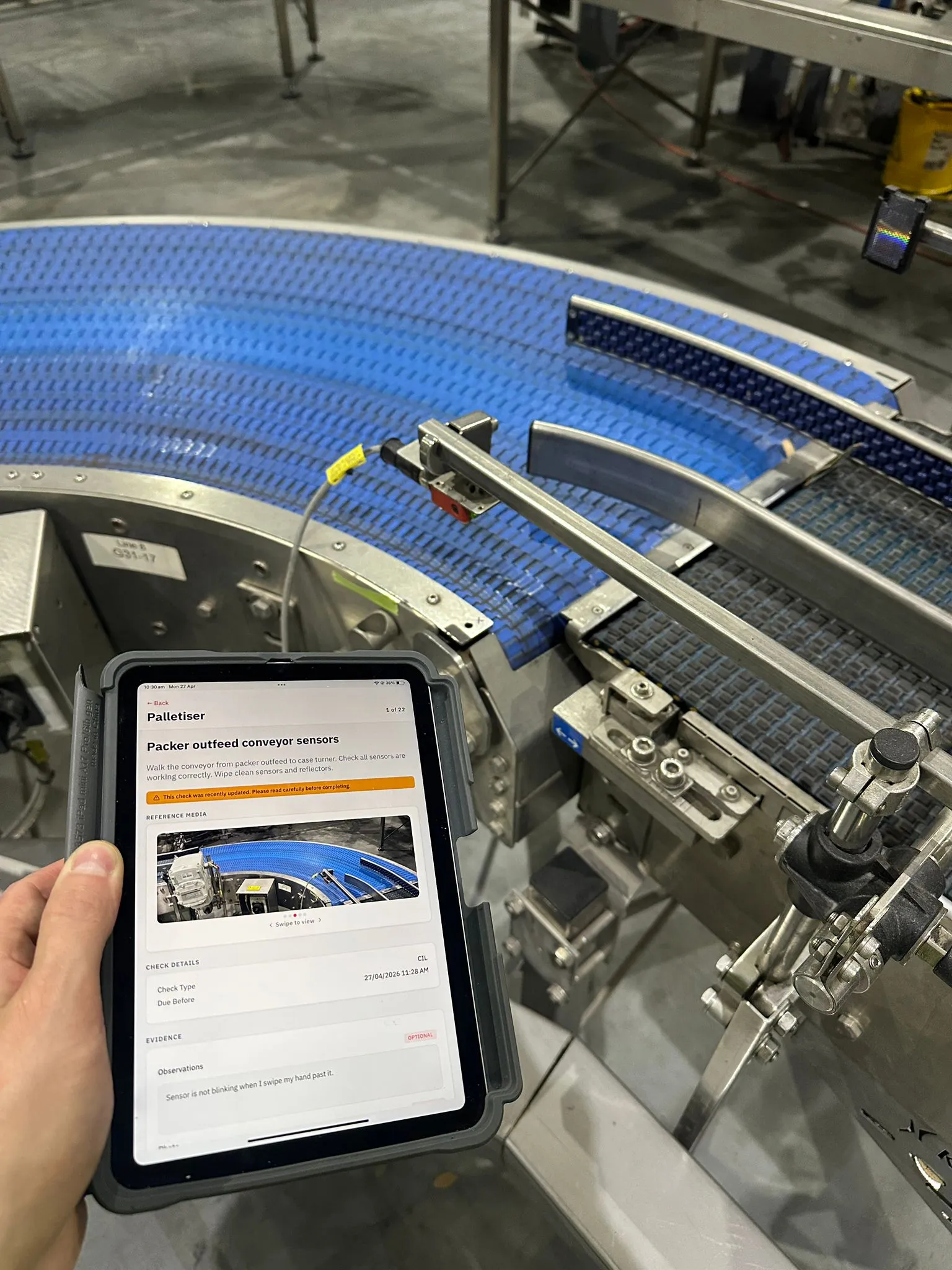 Continual running on an iPad on the factory floor